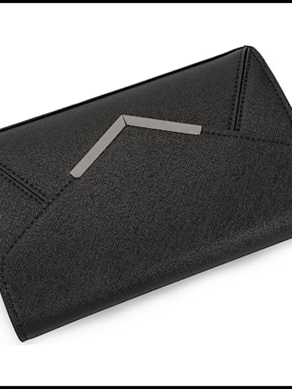 DEXMAY Faux Saffiano Leather Envelope Clutch Evening Handbag Formal